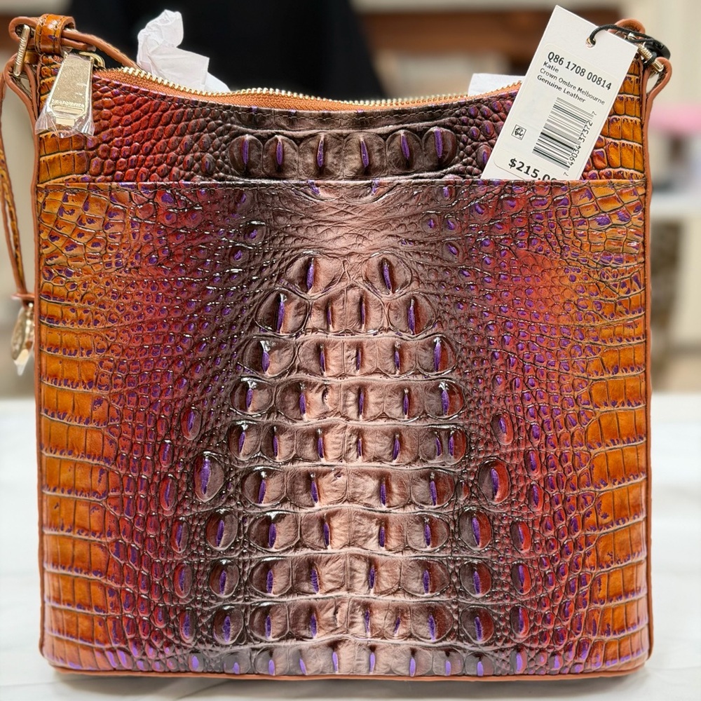 Brahmin Crown Ombré Katie Leather Crossbody NWT - Picture 2 of 9